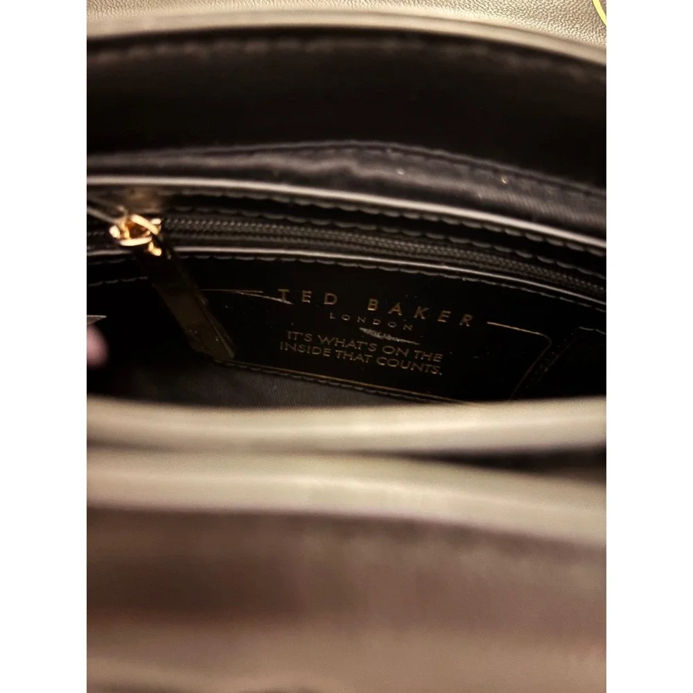 Ted Baker Mini Poppy Satchel Black Sheep Leather Top Handle Crossbody MSRP $215
